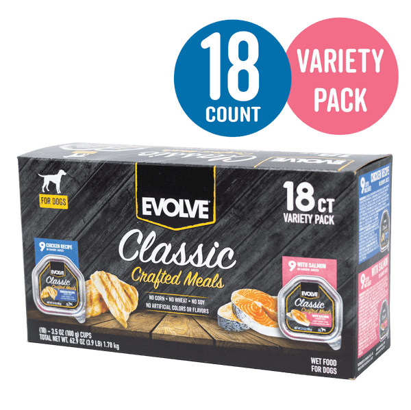 Premium Wet Dog Food Variety Pack with Chicken and Salmon