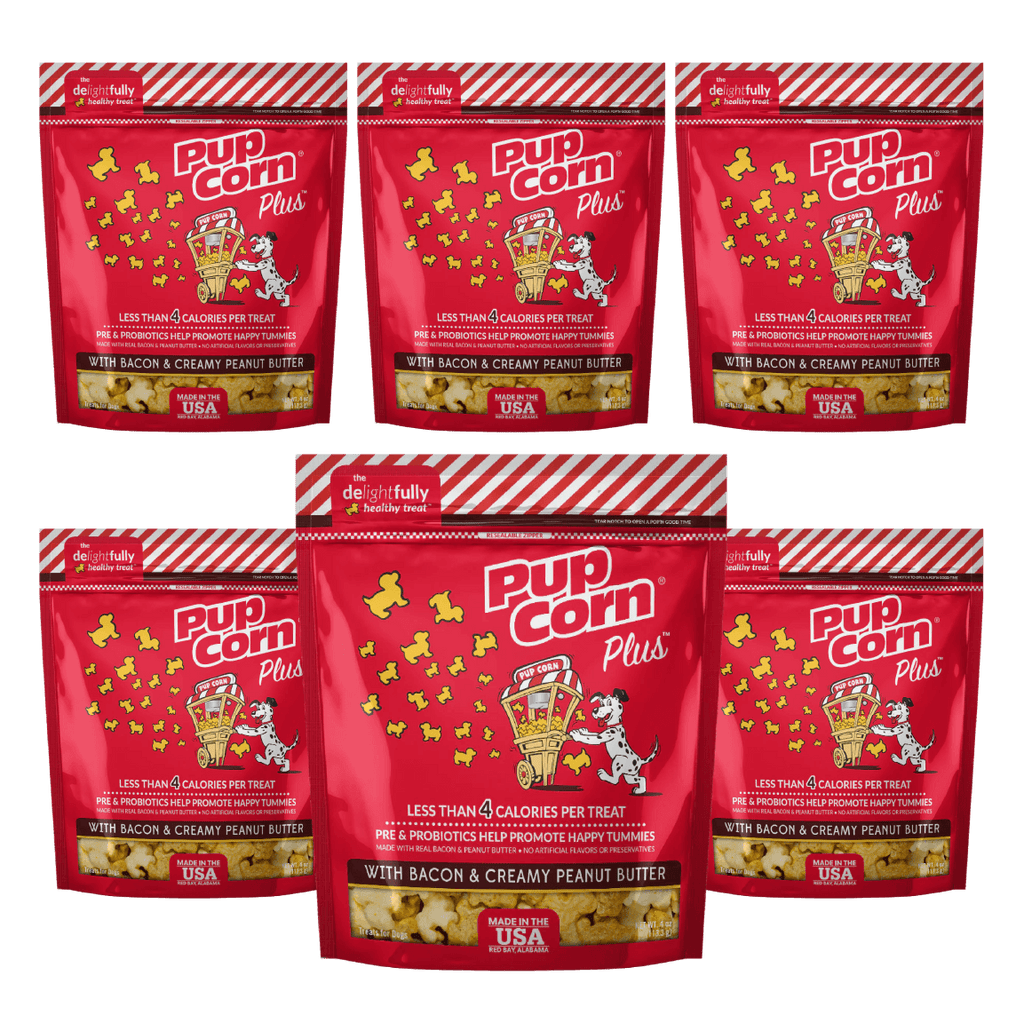 Bacon & Peanut Butter Dog Treats | 4 oz | Pup Corn Plus