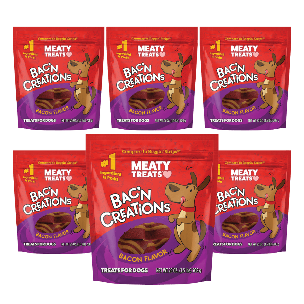 Bak'n Creations Bacon Dog Treats | 6 oz, 25 oz | Meaty Treats