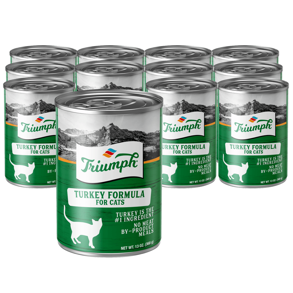 Turkey Recipe Wet Cat Food | 13.2 oz - 12 pk | Triumph