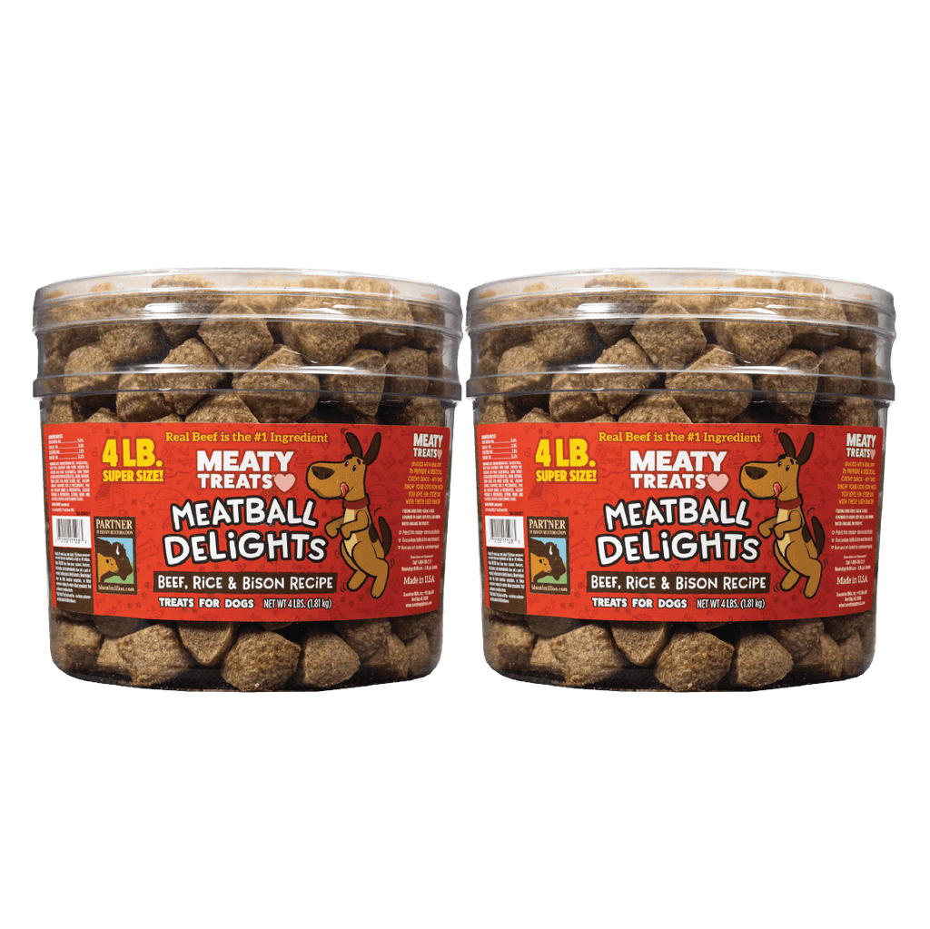 Meatball Delights Beef, Rice & Bison Dog Treats | 4 LB | Meaty Treats