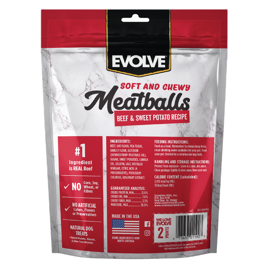 Beef & Sweet Potato Meatballs for Dogs | 10 oz | Evolve