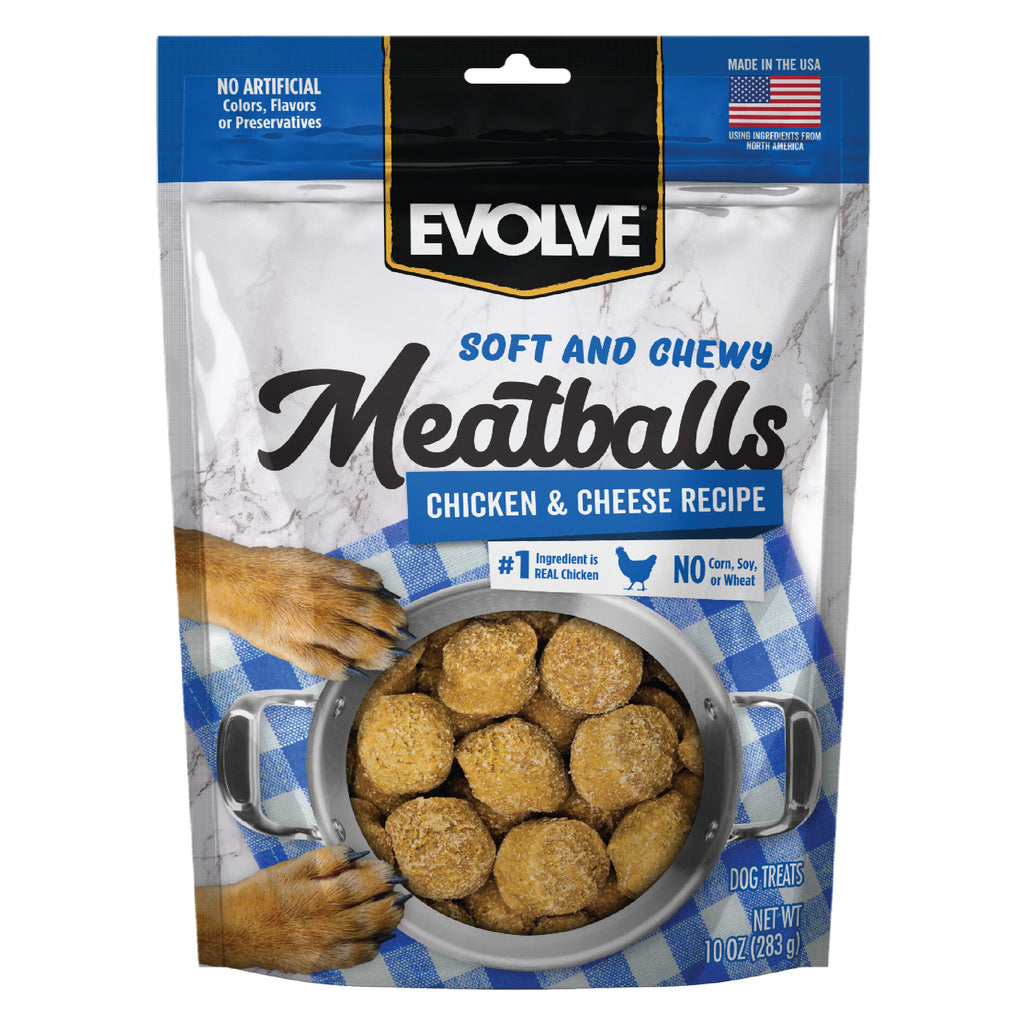 Chicken & Cheese Meatballs for Dogs | 10 oz | Evolve