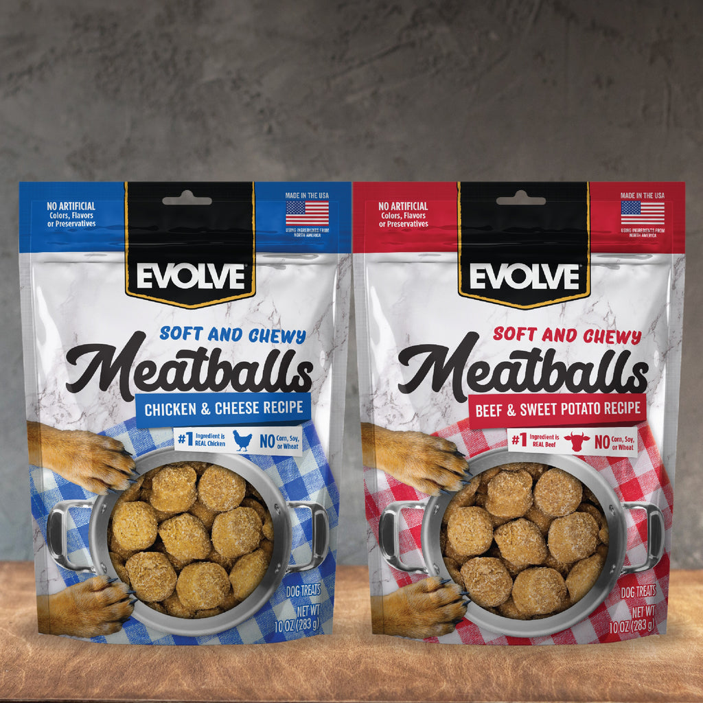 Chicken & Cheese Meatballs for Dogs | 10 oz | Evolve