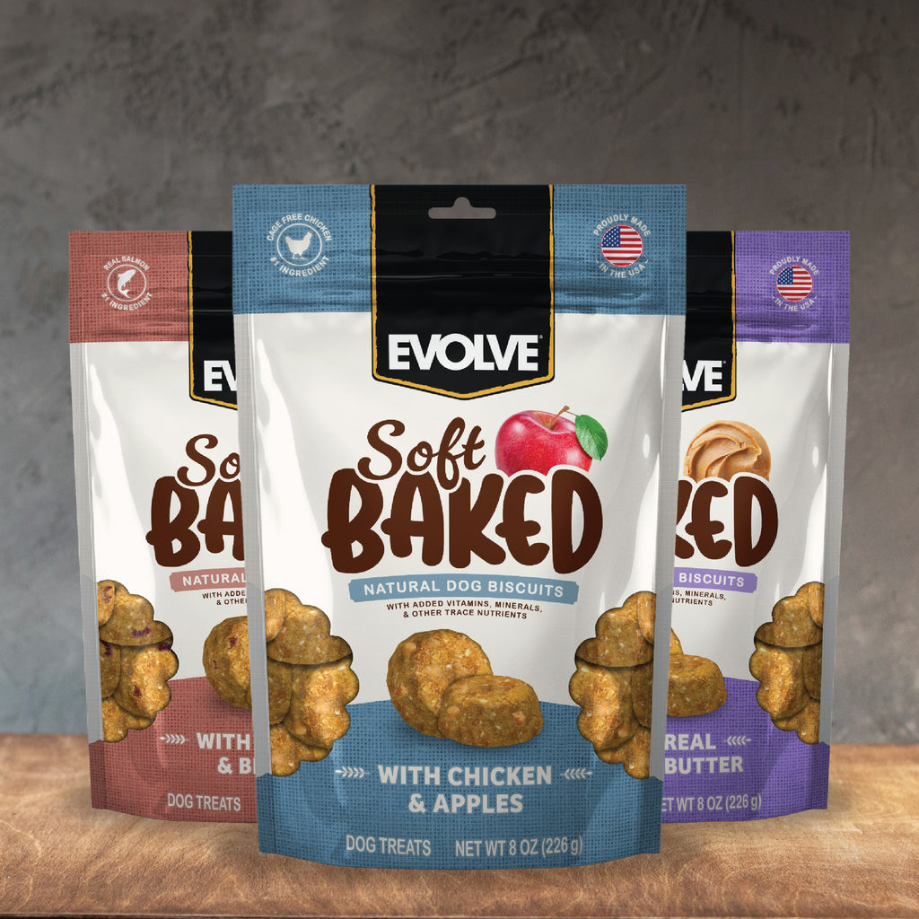 Soft Baked Dog Biscuits with Chicken & Apple | 8 oz | Evolve