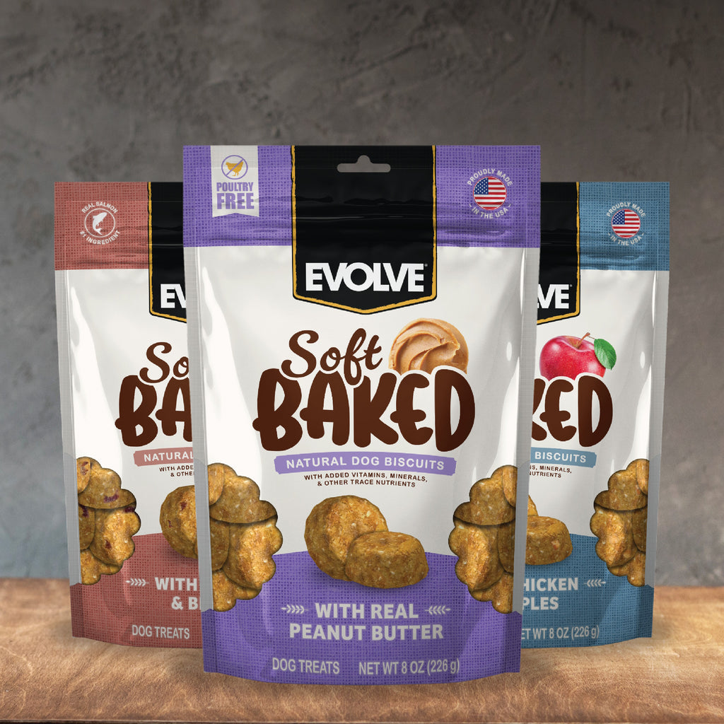 Soft Baked Dog Biscuits with Real Peanut Butter | 8 oz | Evolve