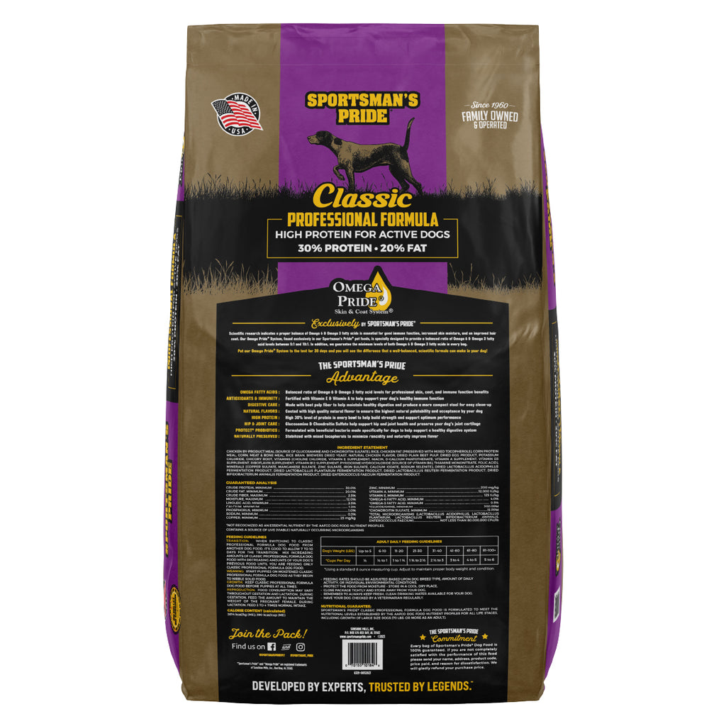 Professional Dog Food | 40 LB | Sportsman's Pride Classic